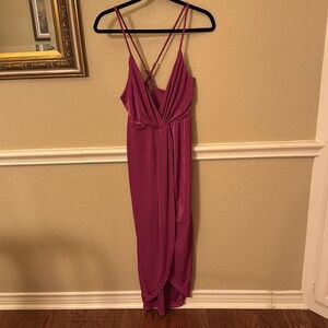 Cupshe Sz L strappy fuscia midi length beautiful dress
